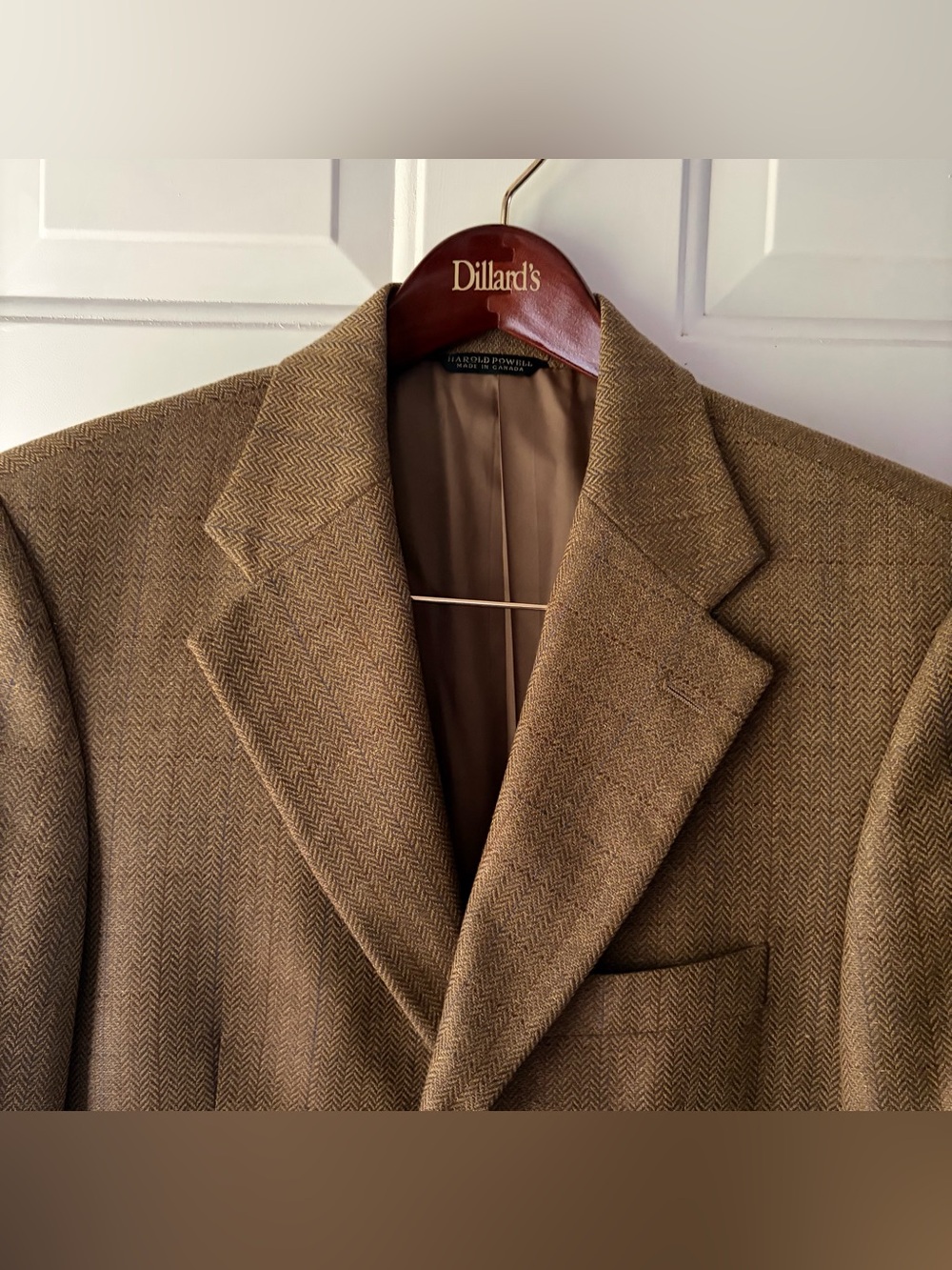 Harold Powell Lanificio di Pray Silk Wool Blazer Sport Coat 40Reg Brown